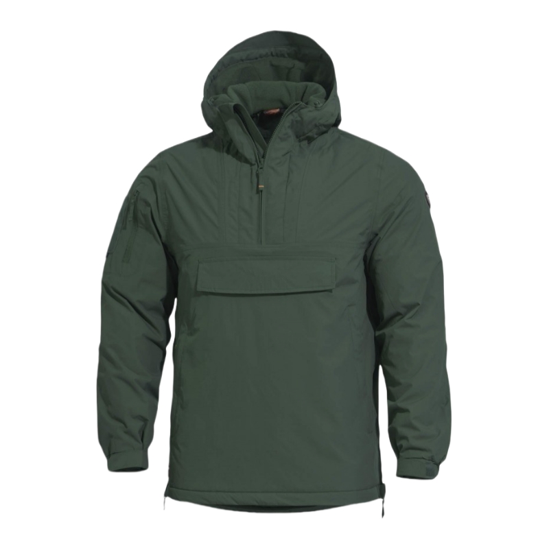 Windproof anorak with zipper